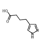结构式 CAS# 84302-87-4, 4-(1H-吡唑-4-基)丁酸