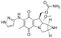 CAS#: 84397-45-5， (1aS,8S,8aR,8bS)-8-[[(Aminocarbonyl)Oxy]Methyl]-1,1a,2,8,8a,8b-Hexahydro-8a-Methoxy-5-Methyl-6-(1H-Pyrazole-3-Ylamino)Azirino[2',3':3,4]Pyrrolo[1,2-a]Indole-4,7-Dione