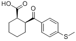 structure of CAS# 844856-61-7, cis-2-(4-Thiomethylbenzoyl)Cyclohexane-1-Carboxylic Acid