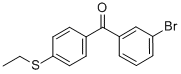 structure of CAS# 844879-52-3, 3-Bromo-4'-(Ethylthio)Benzophenone;3-BROMO-4'-(ETHYLTHIO)BENZOPHENONE