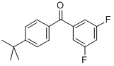 structure of CAS# 844885-10-5, 4-Tert-Butyl-3',5'-Difluorobenzophenone;4-TERT-BUTYL-3',5'-DIFLUOROBENZOPHENONE