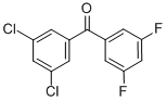 structure of CAS# 844885-17-2, 3,5-Dichloro-3',5'-Difluorobenzophenone;3,5-DICHLORO-3',5'-DIFLUOROBENZOPHENONE