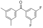 structure of CAS# 844885-22-9, 3,5-Difluoro-3',5'-Dimethylbenzophenone;3,5-DIFLUORO-3',5'-DIMETHYLBENZOPHENONE