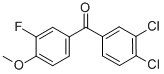 structure of CAS# 844885-37-6, 3,4-Dichloro-3'-Fluoro-4'-Methoxybenzophenone;3,4-DICHLORO-3'-FLUORO-4'-METHOXYBENZOPHENONE