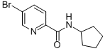 structure of CAS# 845305-91-1, 5-Bromo-N-Cyclopentylpicolinamide;5-Bromo-N-Cyclopentylpyridine-2-Carboxamide;N-Cyclopentyl 5-Bromopyridine-2-Carboxamide;5-Bromo-N-Cyclopentylpicolinamide