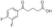 structure of CAS# 845790-46-7, 5-(3,4-Difluorophenyl)-5-Oxovaleric Acid;5-(3,4-DIFLUOROPHENYL)-5-OXOVALERIC ACID