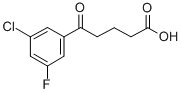 structure of CAS# 845790-48-9, 5-(3-Chloro-5-Fluorophenyl)-5-Oxovaleric Acid;5-(3-CHLORO-5-FLUOROPHENYL)-5-OXOVALERIC ACID