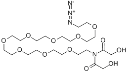 structure of CAS# 846549-37-9, 1-Azido-28-oxo-3,6,9,12,15,18,21,24,30-Nonaoxa-27-azadotriacontan-32-oic acid