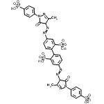 CAS#: 84682-07-5， 4,4'-Bis{[3-methyl-5-oxo-1-(4-sulfophenyl)-4,5-dihydro-1H-pyrazol-4-yl]diazenyl}-2,2'-biphenyldisulfonic acid