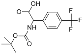 结构式 CAS# 847147-40-4, N-叔丁氧羰基-2-(4-三氟甲基-苯基)-DL-甘氨酸