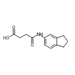 结构式 CAS# 847588-85-6, 4-(2,3-二氢-1H-茚-5-基氨基)-4-氧代丁酸
