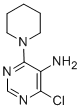 structure of CAS# 84762-70-9, 4-Chloro-6-Piperidin-1-Yl-Pyrimidin-5-Ylamine;4-CHLORO-6-PIPERIDIN-1-YL-PYRIMIDIN-5-YLAMINE;4-CHLORO-6-(1-PIPERIDINYL)-5-PYRIMIDINAMINE