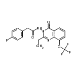 CAS#: 848027-38-3， N-[2-Ethyl-4-oxo-8-(trifluoromethoxy)-3(4H)-quinazolinyl]-2-(4-fluorophenyl)acetamide