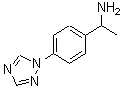 structure of CAS# 848068-69-9, 1-[4-(1H-1,2,4-Triazol-1-yl)phenyl]ethanamine;1-(4-(1,2,4-triazolyl)phenyl)ethylamine;1-[4-(1H-1,2,4-triazol-1-yl)phenyl]ethanamine;Benzenemethanamine, α-methyl-4-(1H-1,2,4-triazol-1-yl)-