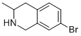structure of CAS# 848185-12-6, 7-Bromo-1,2,3,4-Tetrahydro-3-Methyl-Isoquinoline