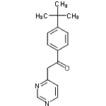 结构式 CAS# 849021-29-0, 1-[4-(2-甲基-2-丙基)苯基]-2-(4-嘧啶基)乙酮