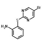 结构式 CAS# 849021-43-8, 2-[(5-溴-2-嘧啶基)硫基]苯胺