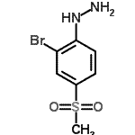 结构式 CAS# 849035-73-0, [2-溴-4-(甲基磺酰基)苯基]肼