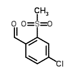 结构式 CAS# 849035-76-3, 4-氯-2-(甲基磺酰基)苯甲醛