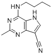 CAS 登录号：84905-66-8， 4-(丁基氨基)-2-甲基-5H-吡咯并(3,2-d)嘧啶-7-甲腈