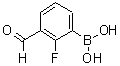 结构式 CAS# 849061-98-9, 2-氟-3-甲酰基苯硼酸