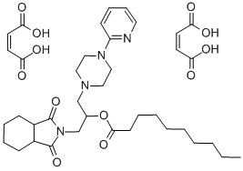 CAS#: 84916-57-4， Decanoic Acid, 1-((Octahydro-1,3-Dioxo-2H-Isoindol-2-Yl)Methyl)-2-(4-( 2-Pyridinyl)-1-Piperazinyl)Ethyl Ester, (Z)-2-Butenedioate (1:2)
