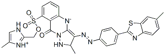 CAS#: 84930-04-1， 2-Methyl-3-[[4-(6-Methyl-2-Benzothiazolyl)Phenyl]Azo]-Pyrazolo[5,1-b]Quinazoline-9(1H)-One Mono[(4-Methyl-1H-Imidazolyl)Methyl] Monosulfo Deriv.