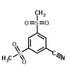结构式 CAS# 849924-84-1, 3,5-二(甲基磺酰基)苯甲腈