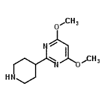 结构式 CAS# 849924-99-8, 4,6-二甲氧基-2-(4-哌啶基)嘧啶