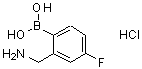 结构式 CAS# 850568-02-4, 2-氨基甲基-4-氟苯基硼酸盐酸盐