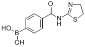 structure of CAS# 850568-30-8, N-(Thiazoline-2-Yl) 4-Boronobenzamide;4-[(4,5-Dihydrothiazol-2-Yl)Carbamoyl]Benzeneboronic Acid 97%;[4-(4,5-DIHYDROTHIAZOL-2-YL)CARBAMOYL]BENZENEBORONIC ACID;4-((4,5-DIHYDROTHIAZOL-2-YL)CARBAMOYL)PHENYLBORONIC ACID