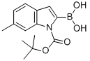 structure of CAS# 850568-51-3, 1-Boc-6-Methylindole-2-Boronic Acid;(1-(Tert-Butoxycarbonyl)-6-Methyl-1H-Indol-2-Yl)Boronic Acid;6-Methyl-1H-Indole-2-Boronic Acid, N-BOC Protected 95%;6-Methylindole-2-Boronic Acid, N-BOC Protected 95%