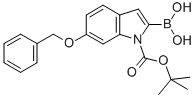 结构式 CAS# 850568-66-0, 6-苄氧基-1-叔丁氧羰基-吲哚-2-硼酸