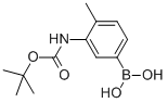 结构式 CAS# 850568-81-9, (3-叔丁氧羰基-氨基-4-甲基苯基)硼酸