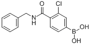 structure of CAS# 850589-42-3, 3-Chloro-4-(N-Benzylcarbamoyl)Phenylboronic Acid;4-(N-Benzylcarbamoyl)-3-Chlorobenzeneboronic Acid 98%;3-Chloro-4-(Benzylcarbamoyl)Benzeneboronic Acid, 98%;[4-(N-BENZYLCARBAMOYL)-3-CHLORO]BENZENEBORONIC ACID