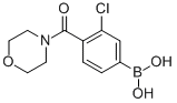 structure of CAS# 850589-49-0, 3-Chloro-4-(Morpholine-4-Carbonyl)Benzeneboronic Acid;3-Chloro-4-(4-Morpholinylcarbonyl)Benzeneboronic Acid, 98%;3-Chloro-4-(Morpholine-4-Carbonyl)Benzeneboronic Acid 98%;3-CHLORO-4-(MORPHOLINE-4-CARBONYL)BENZENEBORONIC ACID