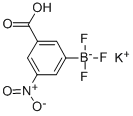 structure of CAS# 850623-76-6, Potassium (3-Carboxy-5-Nitrophenyl)Trifluoroborate;Potassium (3-Carboxy-5-Nitrophenyl)Trifluoroborate 96%;Potassium(3-Carboxy-5-Nitrophenyl)Trifluoroborate96%;POTASSIUM (3-CARBOXY-5-NITROPHENYL)TRIFLUOROBORATE