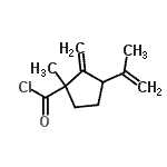 CAS#: 85120-38-3， 3-Isopropenyl-1-methyl-2-methylenecyclopentanecarbonyl chloride