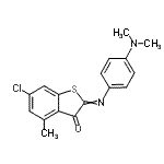 CAS#: 85169-26-2， 6-Chloro-2-{[4-(dimethylamino)phenyl]imino}-4-methyl-1-benzothiophen-3(2H)-one