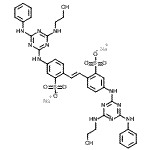 CAS#: 85204-51-9， Disodium 2,2'-[(E)-1,2-ethenediyl]bis[5-({4-anilino-6-[(2-hydroxyethyl)amino]-1,3,5-triazin-2-yl}amino)benzenesulfonate]