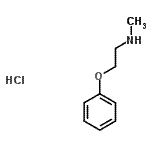 structure of CAS# 85262-76-6, N-Methyl-2-phenoxyethanamine hydrochloride (1:1);2-oxoindoline-5-carbonitrile;2-Phenoxy-N-methylethylamine hydrochloride;2-PHENOXY-N-METHYLETHYLAMINEHYDROCHLORIDE