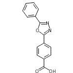 结构式 CAS# 85292-45-1, 4-(5-苯基-1,3,4-恶二唑-2-基)苯甲酸