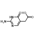 结构式 CAS# 85301-38-8, (2-氨基-4-氧代-1,4-二氢-5-嘧啶基)乙酸