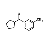 structure of CAS# 85359-50-8, Cyclopentyl(3-methylphenyl)methanone;Cyclopentyl 3-methylphenyl ketone;MFCD03841292