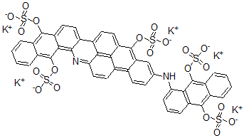 CAS#: 85409-34-3， Pentapotassium 3-[[9,10-Bis(Sulphonatooxy)-1-Anthryl]Amino]Anthra[2,1,9-mna]Naphth[2,3-h]Acridine-5,10,15-Triyl Tris(Sulphate)