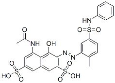 CAS#: 85455-42-1， 5-(Acetylamino)-4-Hydroxy-3-[[2-Methyl-5-[(Phenylamino)Sulphonyl]Phenyl]Azo]Naphthalene-2,7-Disulphonic Acid