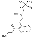 CAS#: 85462-77-7， Ethyl 3-{2-hydroxy-3-[(2-methyl-2-propanyl)amino]propoxy}-5,6-dihydro-4H-cyclopenta[b]thiophene-2-carboxylate