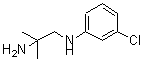 structure of CAS# 854650-27-4, N<sup>1</sup>-(3-Chlorophenyl)-2-methyl-1,2-propanediamine;(2-amino-2-methylpropyl)(3-chlorophenyl)amine;(2-Amino-2-methyl-propyl)-(3-chlorophenyl)-amine;1,2-Propanediamine, N1-(3-chlorophenyl)-2-methyl-