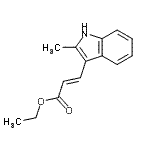 structure of CAS# 854694-25-0, Ethyl (2E)-3-(2-methyl-1H-indol-3-yl)acrylate;3-(2-Methyl-1H-indol-3-yl)-acrylic acid ethyl ester;ETHYL 3-(2-METHYL-1H-3-INDOLYL)-ACRYLATE