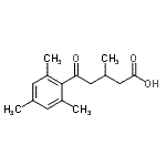 结构式 CAS# 854858-95-0, 5-均三甲苯基-3-甲基-5-氧代戊酸